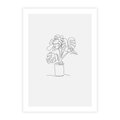 Plakat bez ramy 30x40 - Tajemnicza Harmonia - sztuka one line, monstera