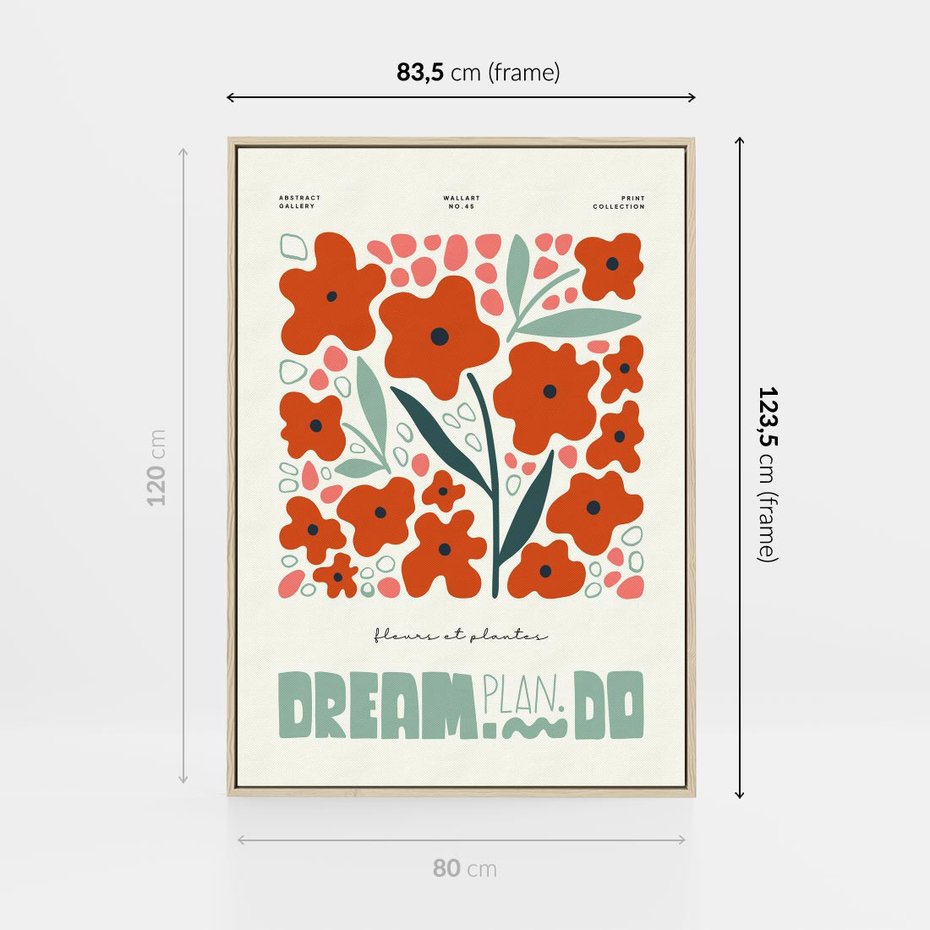 Obraz w ramie 80x120 - Abstrakcyjne Spektrum - kwiaty, abstrakcja - rama drewno