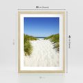 Plakat w ramie 30x40 - Relaks nad Morskimi Wzgórzami - plaża, wydmy - rama drewno