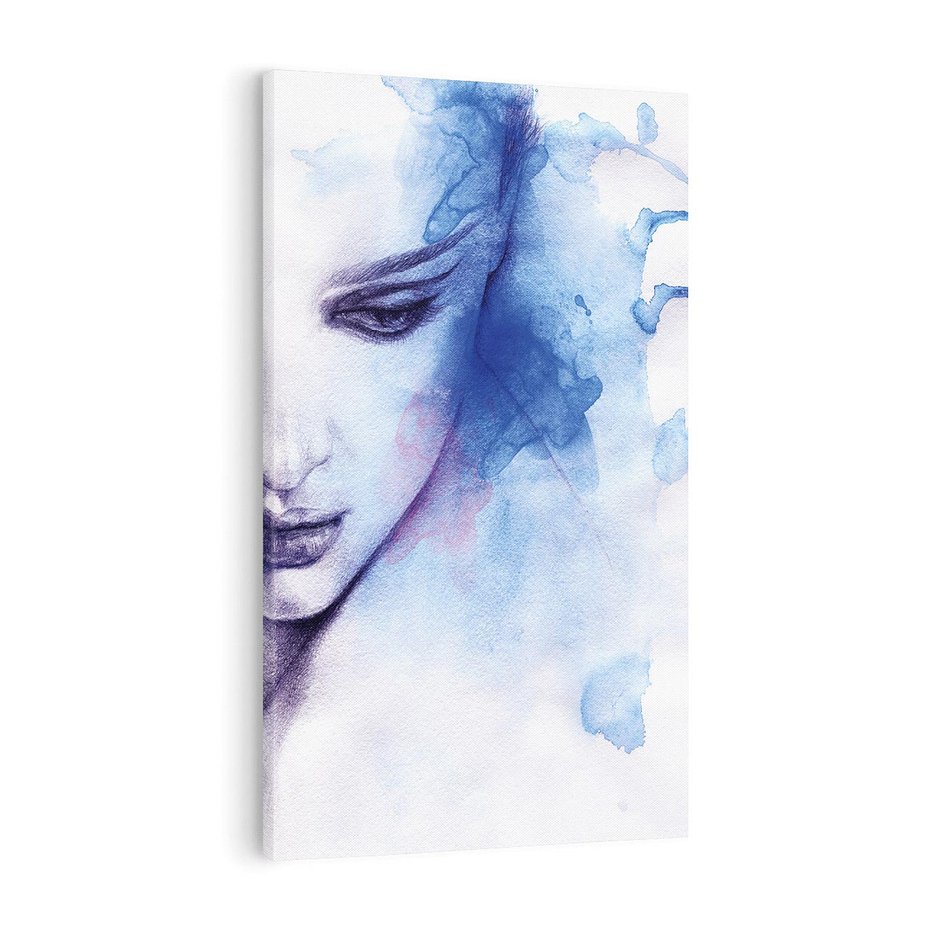 Obraz na płótnie 80x120 - Graficzna magia kobiecej twarzy - grafika, kobieta