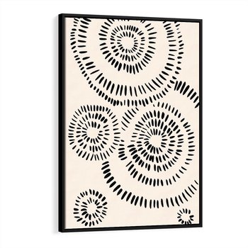 Obraz w ramie 50x70 - Abstrakcyjne Wnętrza - minimalistyczne kształty, odbicia - rama czarna