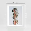 Plakat w ramie 30x40 - Kształty Palm - palmy, zdjęcie - rama biała