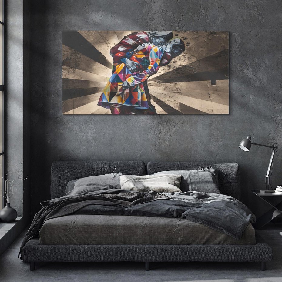 Obraz na płótnie 120x60 - Marynarz w świecie graffiti - marynarz, graffiti