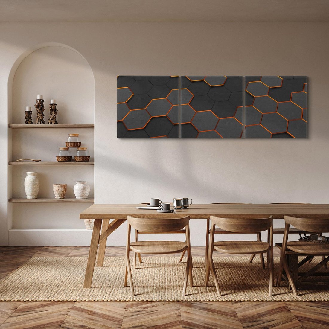 Obraz na płótnie 120x40 - Trójwymiarowa abstrakcja - 3D, abstrakcja