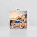 Obraz na płótnie 80x80 - Błękitna oaza w Grecji - Santorini, Grecja