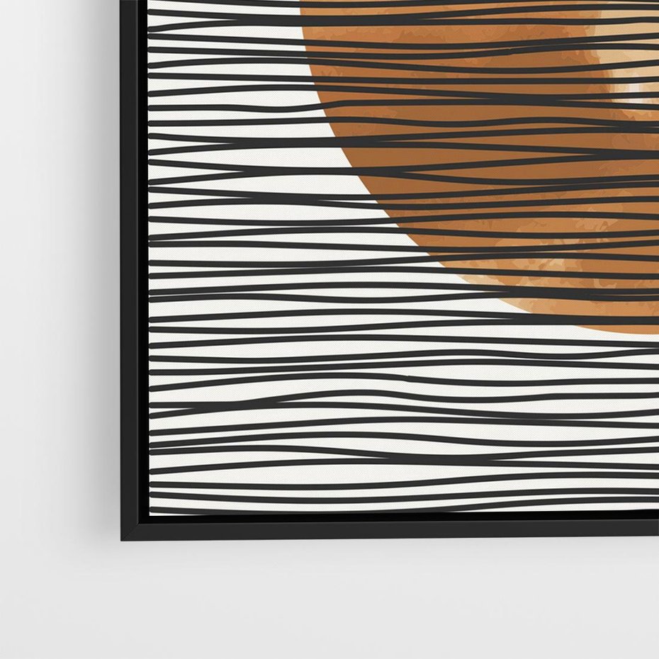 Obraz w ramie 50x50 - Okrąg Mocy - boho obraz, geometria - rama czarna