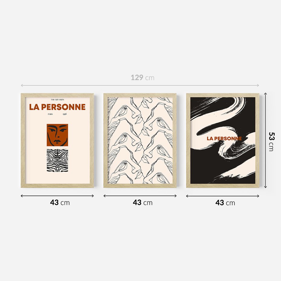 Zestaw obrazy w ramie 40x50 galeria - Plakaty, sztuka, art - rama drewno