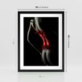 Plakat w ramie 30x40 - Piękno i Siła - akt, kobieta - rama czarna