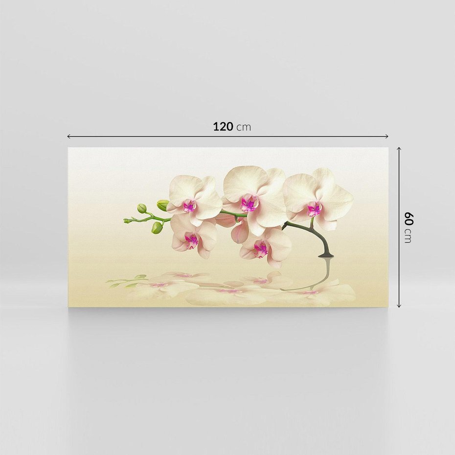 Obraz na płótnie 120x60 - Kwiatowa harmonia w SPA - orchidea, kwiat