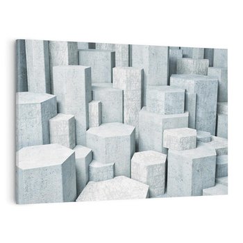 Obraz na płótnie 100x70 - Wymiarowe abstrakcje ożywiające przestrzeń - 3D, abstrakcja