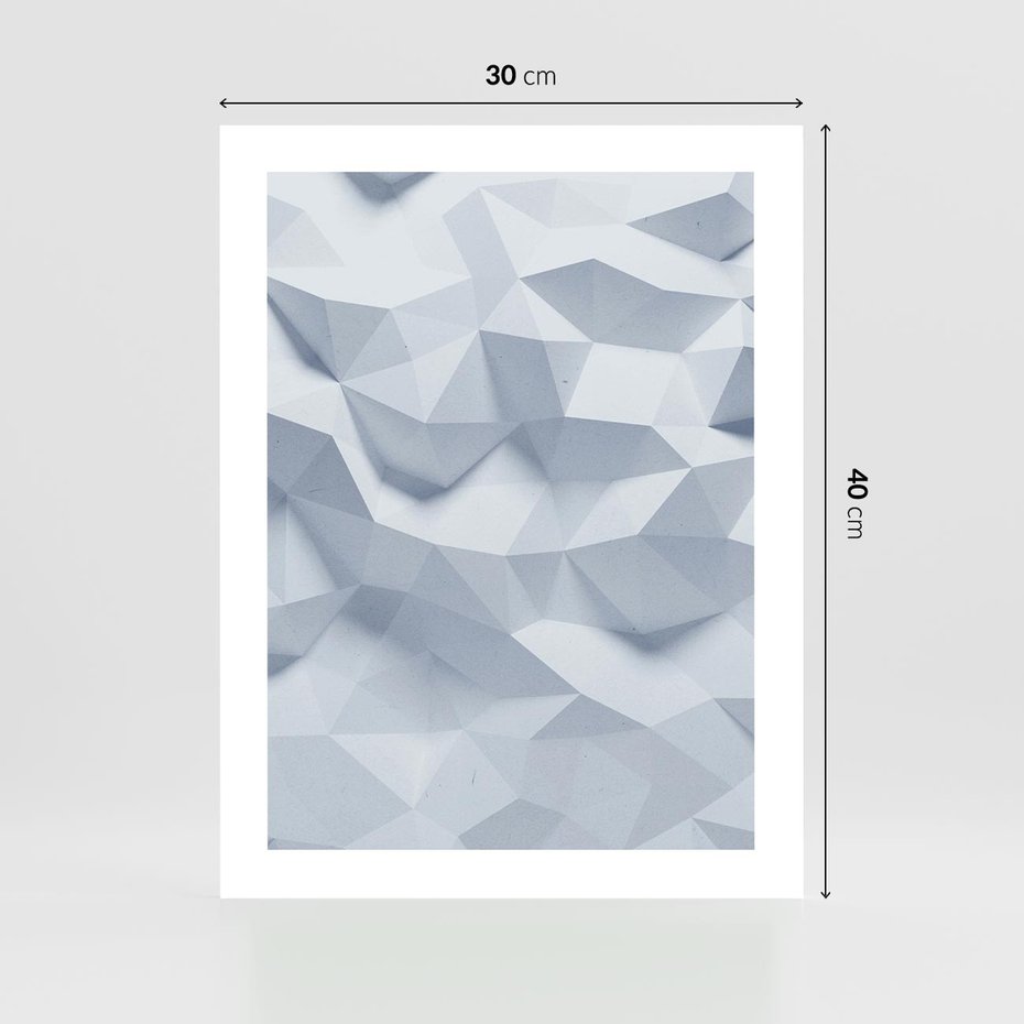 Plakat bez ramy 30x40 - Trójwymiarowa geometria - geometria, 3d