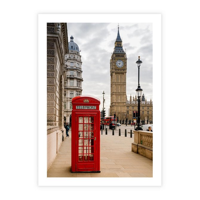 Plakat bez ramy 21x30 - Symbol Big Benu - Londyn, budka
