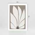 Plakat bez ramy 50x70 - Ekspresyjne Kontury - abstrakcyjny kwiat, beże i brązy
