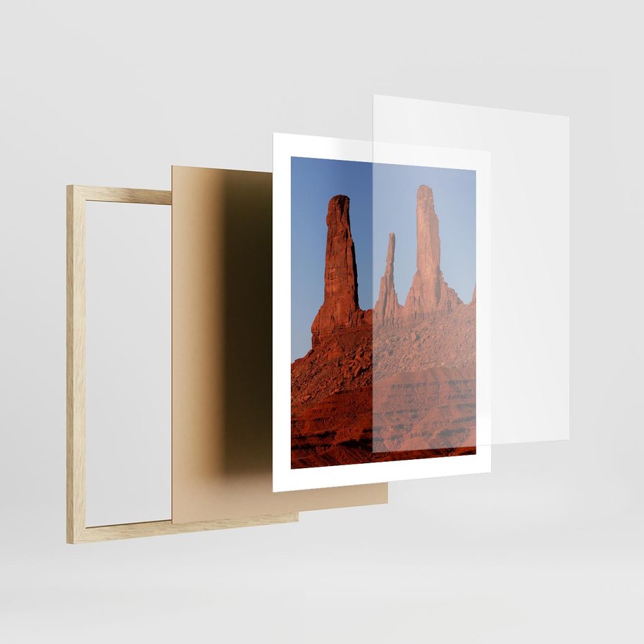 Plakat w ramie 40x50 - Wielki Kanion - majestat pustyni - Wielki Kanion, pustynia - rama drewno