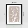 Plakat w ramie 30x40 - Roślinne Przeniknięcia - nowoczesny subtelny plakat, beżowy - rama czarna