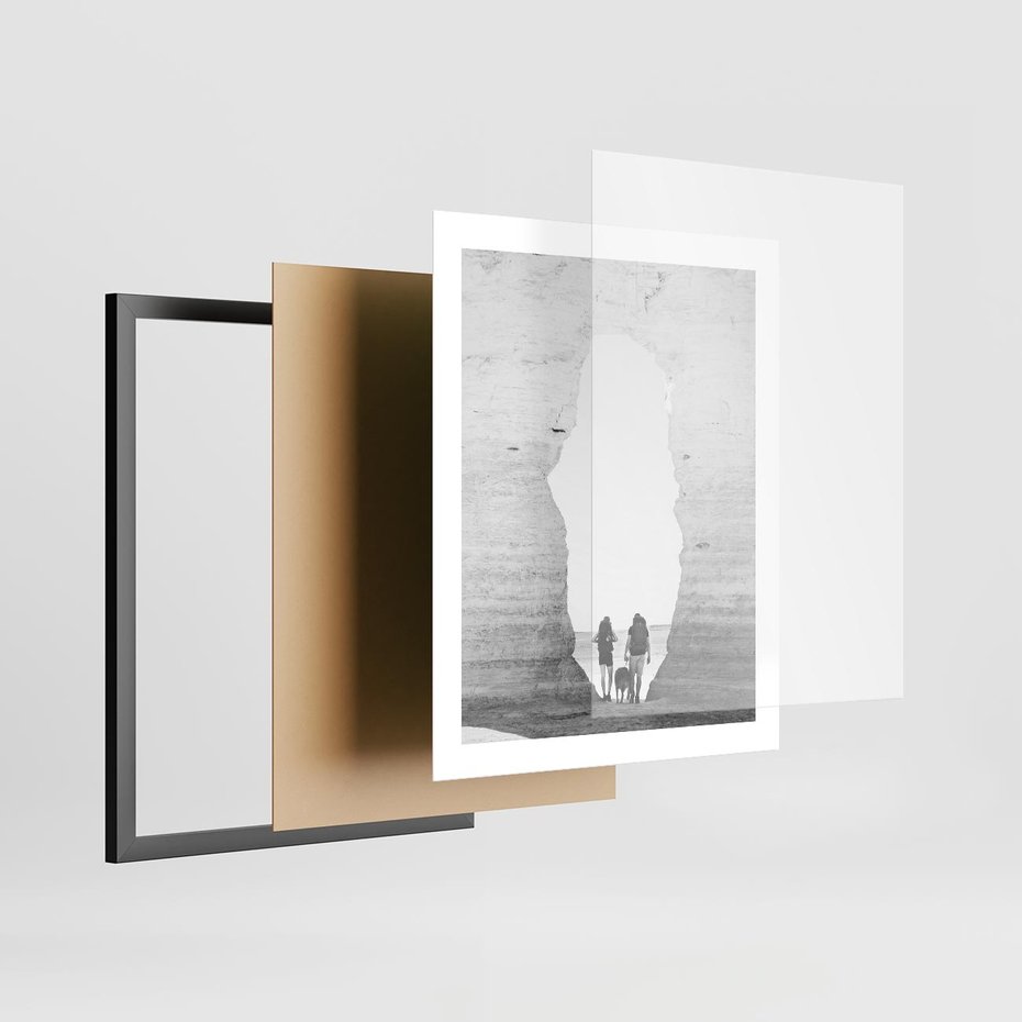 Plakat w ramie 40x50 - Podróżna Eksploracja - Echa Przygody - rama czarna