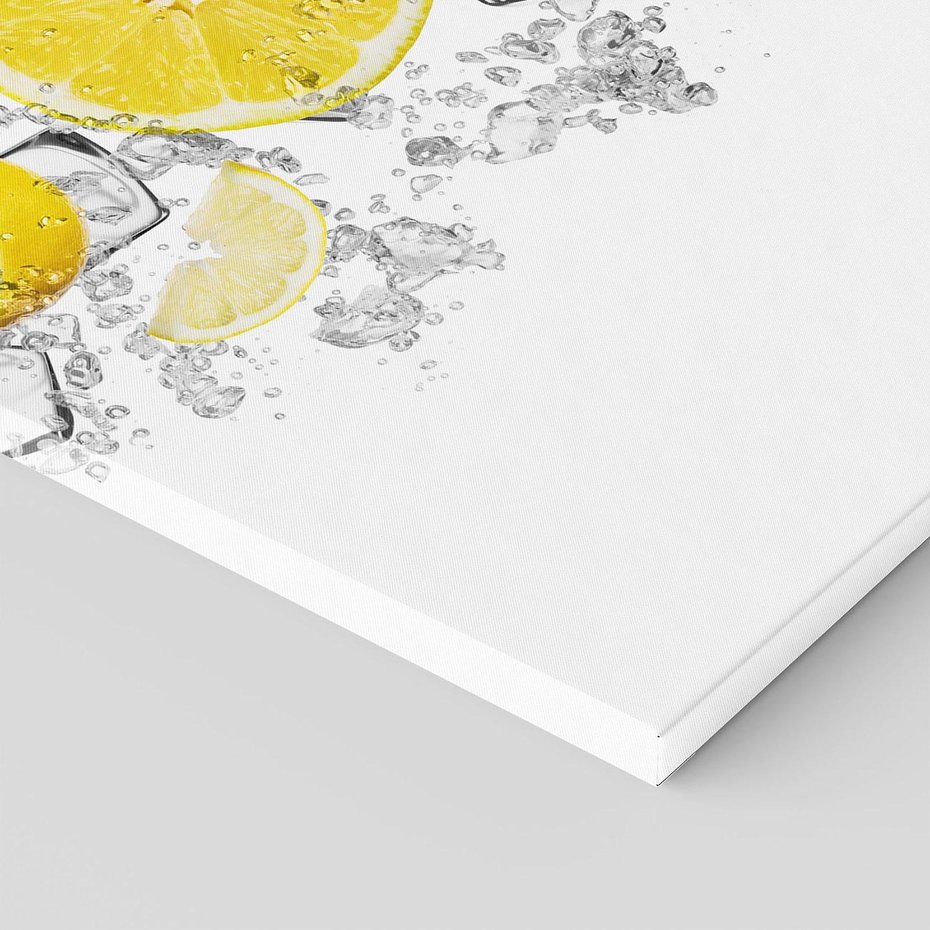 Obraz na płótnie 80x120 - Odkryj świeżość - lód, cytryny