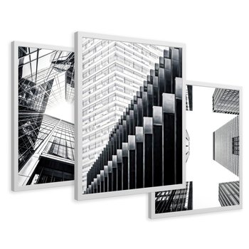 Zestaw obrazy w ramie 30x40 galeria - Wieżowce, Nowy, Jork, miasto - rama biała
