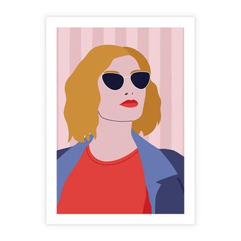 Plakat bez ramy 21x30 - Kobieca Ekspresja - nowoczesny plakat, styl retro