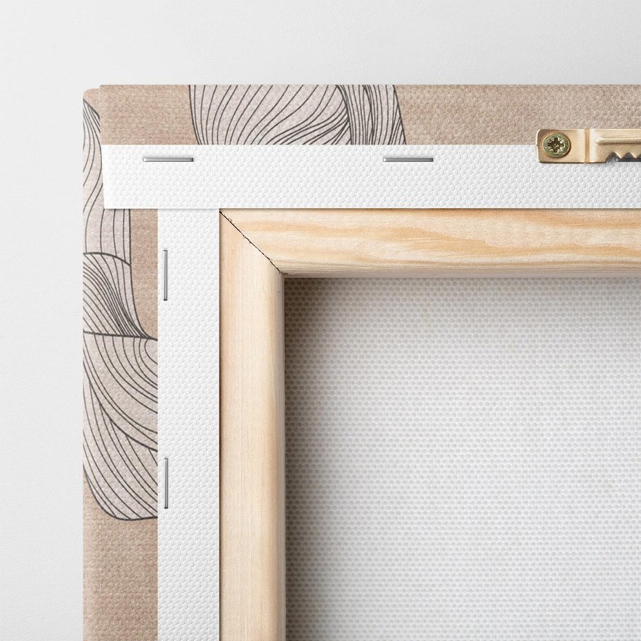 Obraz na płótnie 70x50 - Symfonia uczuć i kształtów - delikatna kompozycja, falujące linie