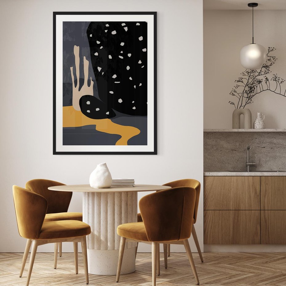 Plakat bez ramy 30x40 - Formy Szarości - ciemny, mroczny plakat