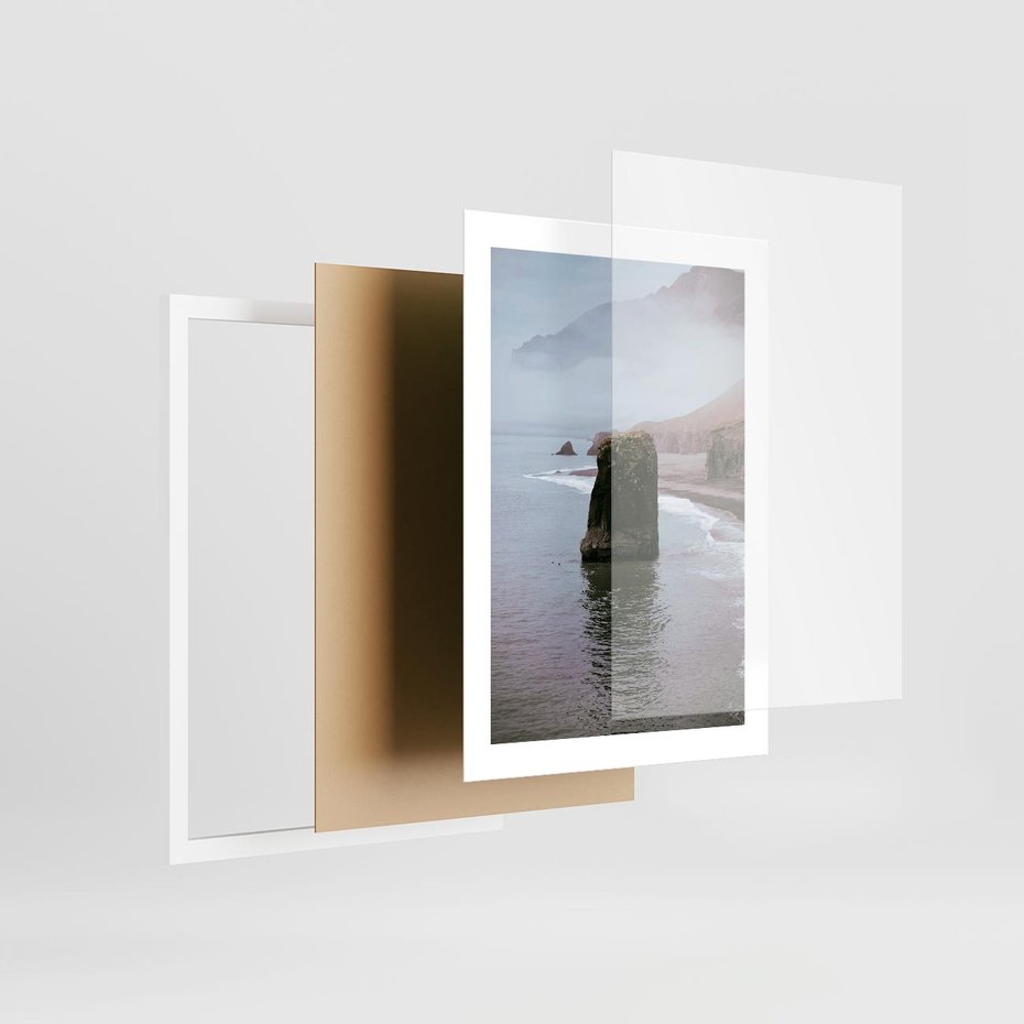 Plakat w ramie 30x40 - Północna Dzikość: Skaliste Klify nad Morzem - skały, klify - rama biała