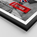 Plakat w ramie 40x50 - Londyńska Budka przy Big Benie - Londyn, budka - rama czarna