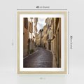Plakat w ramie 40x50 - Magiczne widoki - uliczka, perspektywa - rama drewno