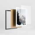 Plakat w ramie 30x40 - Góry, Las i Śnieg na Obrazie - góry, las - rama czarna