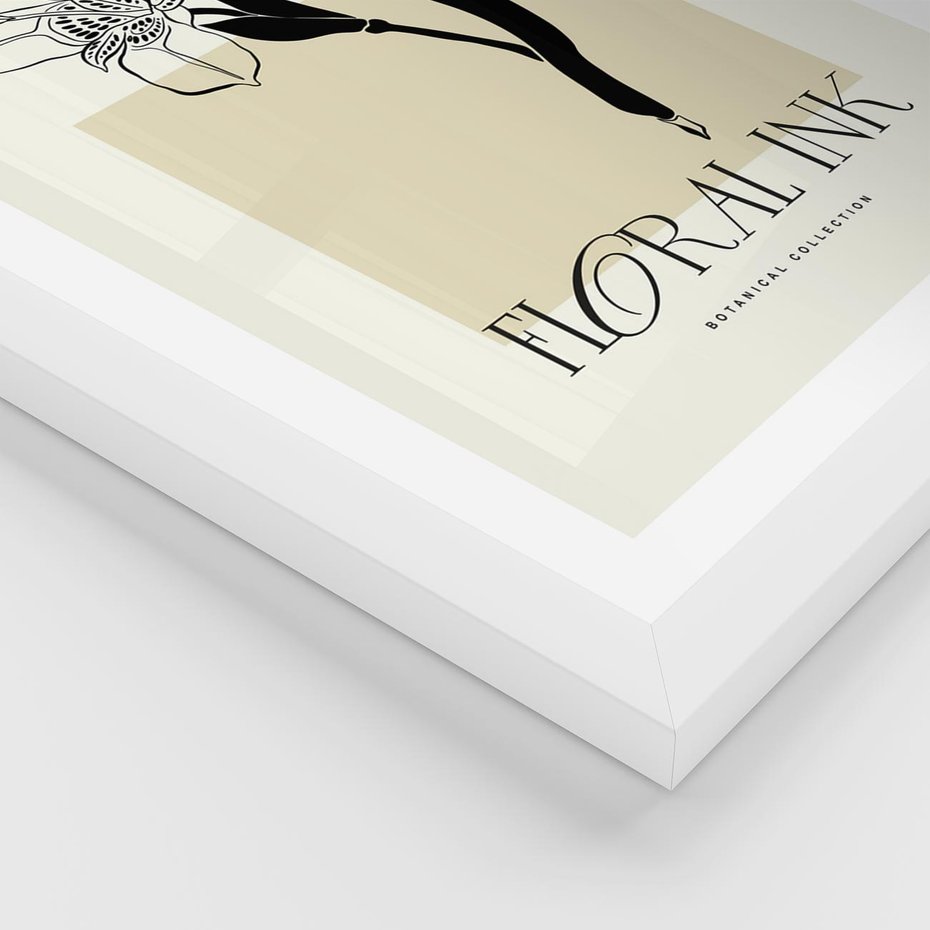 Plakat w ramie 50x70 - Wyblakłe odcienie snów - kwiat, irys - rama biała