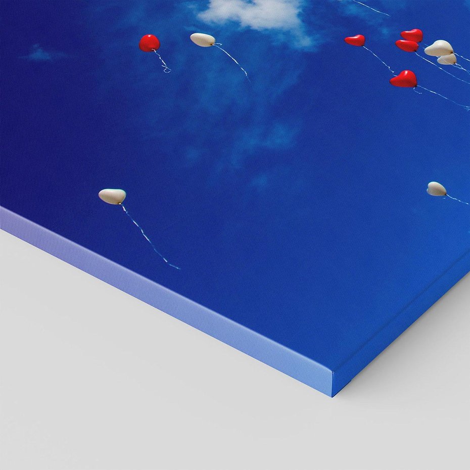 Obraz na płótnie 70x50 - Balony - Serca na niebie - balony, serca
