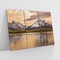 Obraz na płótnie 120x80 - Harmonia natury - góry, jezioro