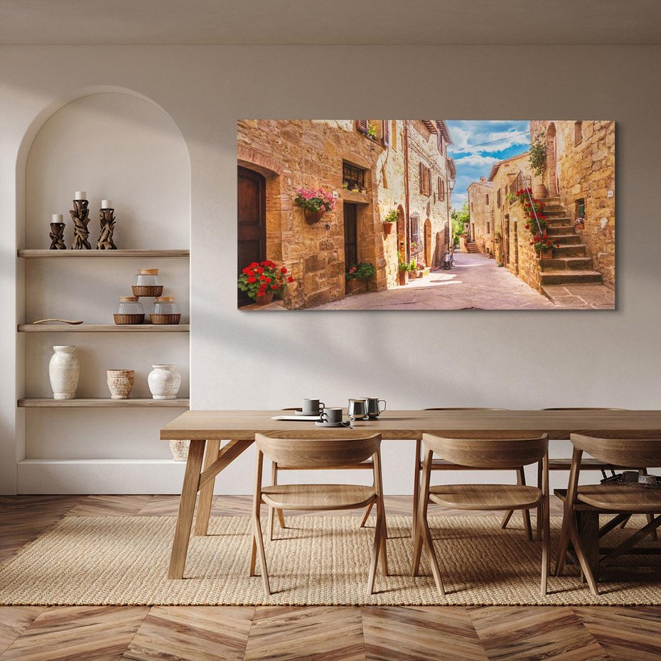 Obraz na płótnie 120x60 - Malownicze zakątki miasta - uliczka, miasto