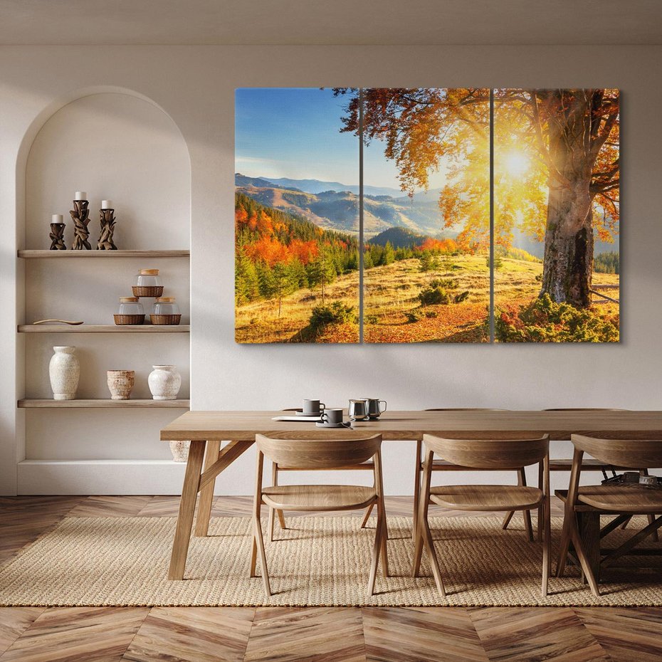 Obraz na płótnie 120x80 - Bliskość natury - góry, drzewo