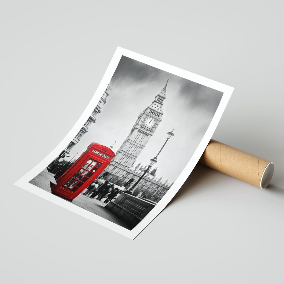 Plakat bez ramy 50x70 - Ikoniczny Big Ben w Londynie - Big Ben, Londyn