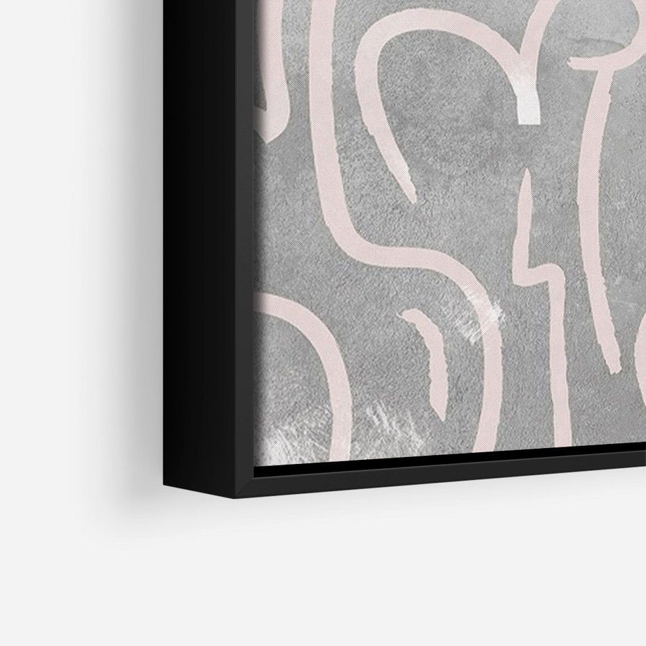 Obraz w ramie 70x100 - Sploty odblasków i zawirowań - abstrakcyjne rysunki, wzorek - rama czarna