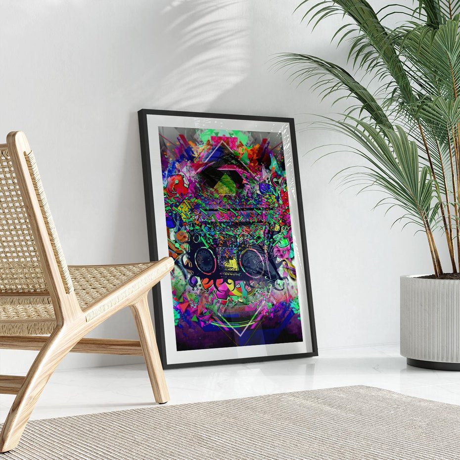 Plakat bez ramy 50x70 - Harmonia Muzyki - grafika, muzyka