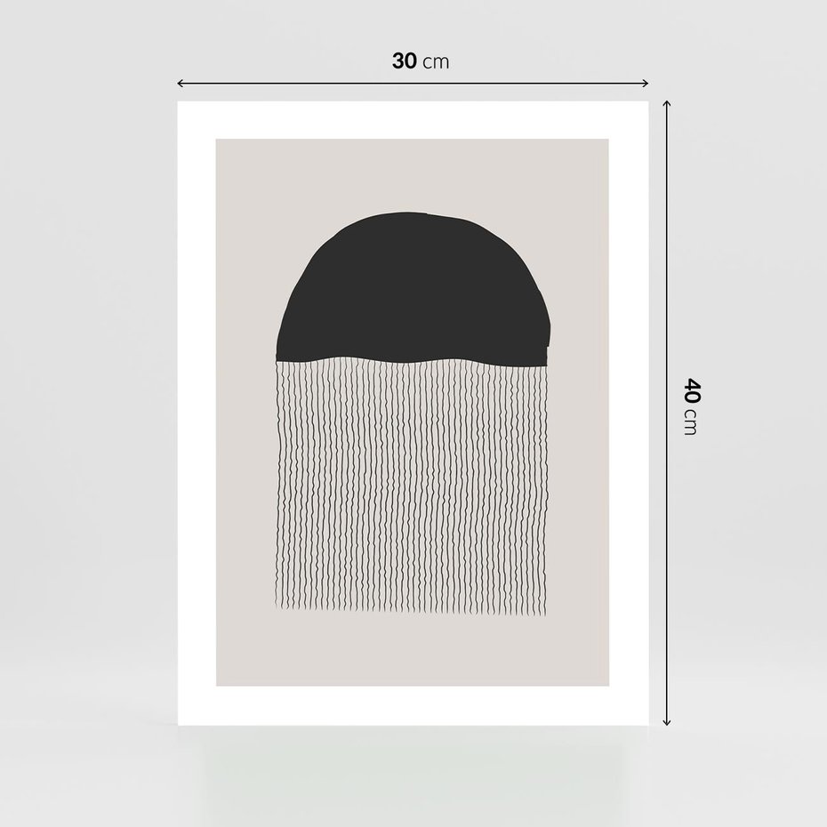 Plakat bez ramy 30x40 - Wewnętrzne Widzenia - abstrakcyjna kompozycja, półkole