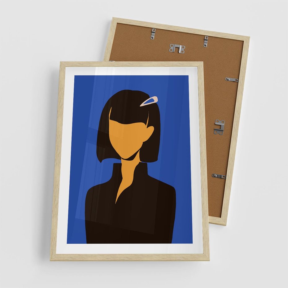 Plakat w ramie 50x70 - Energetyczne Zestawienie - sztuka nowoczesna, plakat - rama drewno