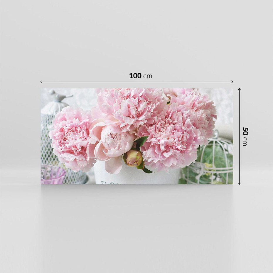 Obraz na płótnie 100x50 - Miłość w powietrzu - kwiaty, romantyczne