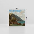 Obraz na płótnie 40x40 - "View of Tangier from the Seashore" Eugène Delacroix - Reprodukcja - reprodukcja, obraz na płótnie