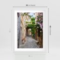 Plakat w ramie 30x40 - Ścieżka W Nieskończoność - uliczka, perspektywa - rama biała