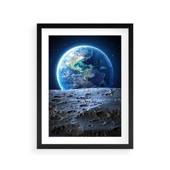 Plakat w ramie 40x50 - Mistrzowskie spojrzenie na Ziemię - ziemia, kosmos - rama czarna