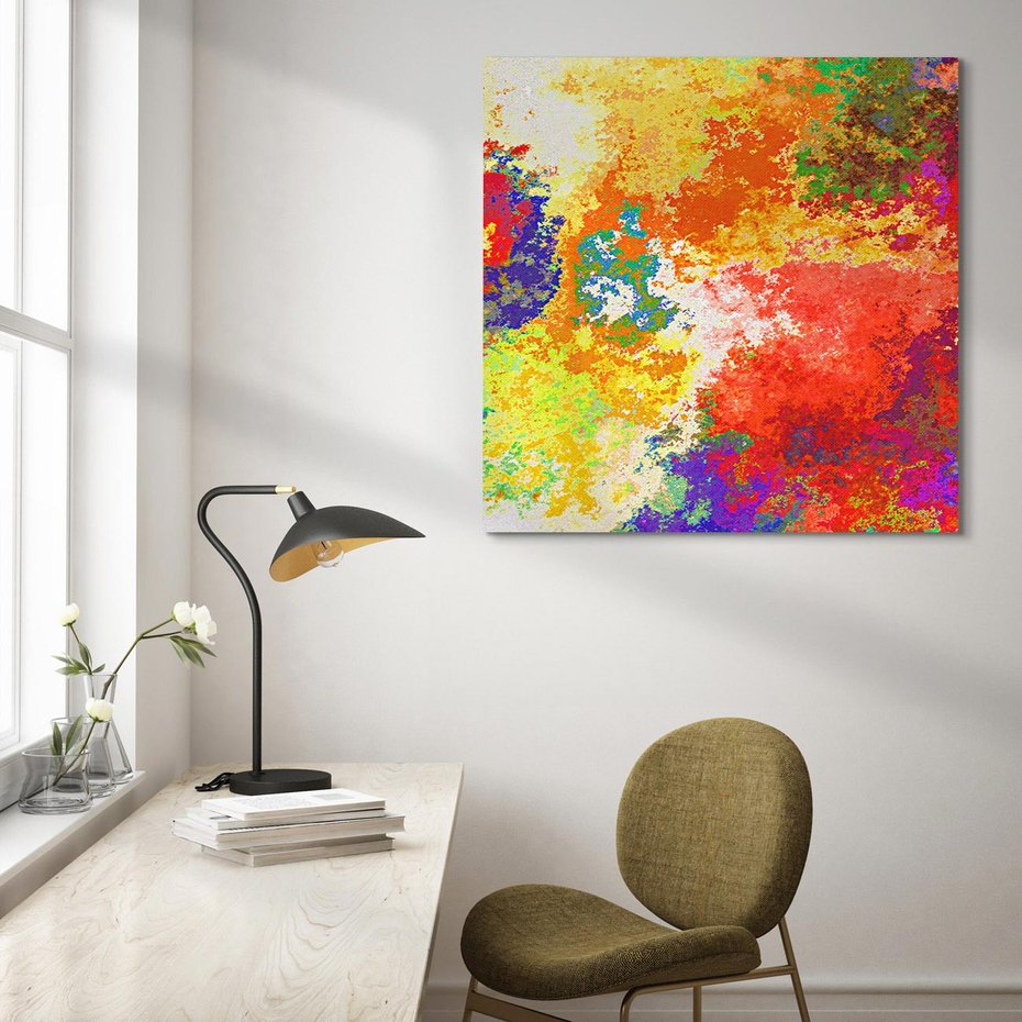 Obraz na płótnie 50x50 - Abstrakcja wyraz artystyczny - abstrakcja