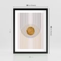 Plakat w ramie 30x40 - Złota Geometria - styl modern, złoto - rama czarna