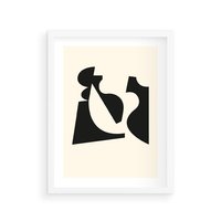 Plakat w ramie 30x40 - Tajemnicze Spektrum - abstrakcyjne kształty, geometria - rama biała