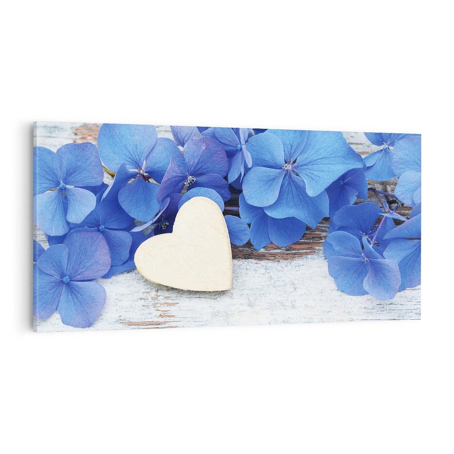 Obraz na płótnie 100x50 - Kwiatowe serce - kwiaty, serce