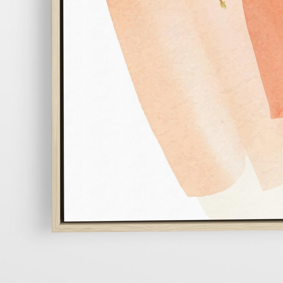 Obraz w ramie 50x50 - Rozbijające Plamy - abstrakcyjne akwarelowe plamy, minimalizm - rama drewno