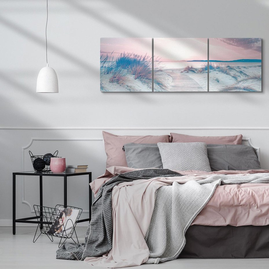 Obraz na płótnie 120x40 - Magia Zachodu Słońca - fotografia, stonowane kolory