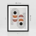 Plakat w ramie 40x50 - Nowoczesna Abstrakcja - geometria, grafika - rama czarna